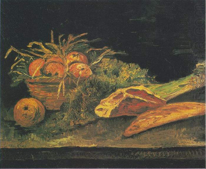 Still life with apple basket, Vincent Van Gogh